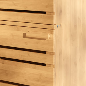 Badezimmerschrank Epind 75x33x30 cm Bambus Natur [en.casa]