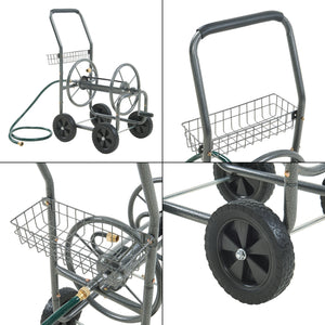 Schlauchwagen Gelibolu für 3/4 Zoll Schlauch max. 65 m Grau [pro.tec]