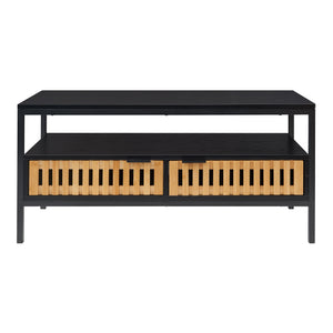 Couchtisch Luniehti 100x40x48 cm Schwarz/Natur [en.casa]