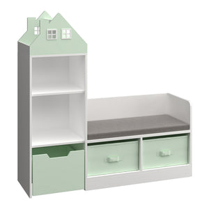 Kindersitzbank mit Regal Vipsali [en.casa]