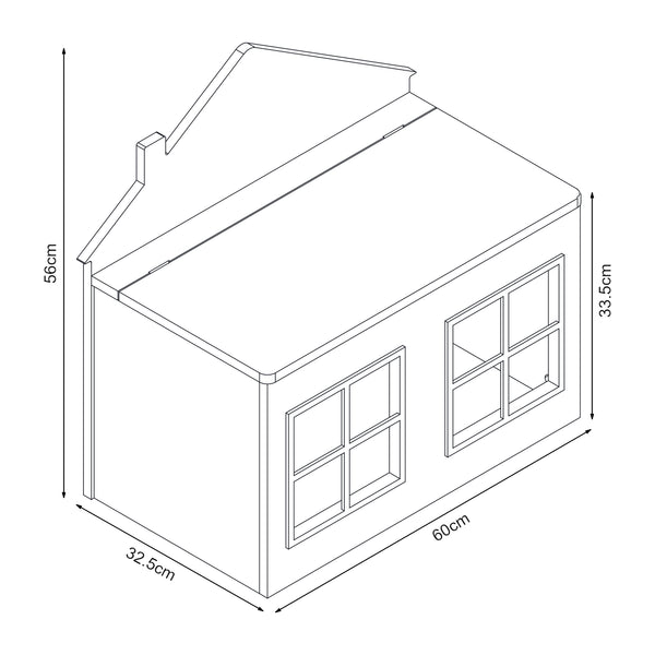Spielzeugkiste Vipsali 56x60x33 cm Mintgrün/Weiß [en.casa]