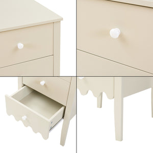Kommode Luspoo mit 4 Schubladen 82x40x40 cm Cremeweiß [en.casa]