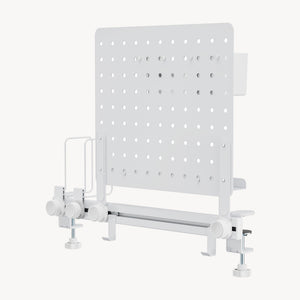 Schreibtisch-Organizer Sauda zum Anklemmen 50x50 cm Stahl Weiß [en.casa]