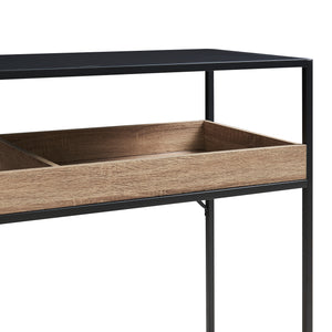 Konsolentisch Belana 110x40x80 cm Schwarz/Eicheoptik [en.casa]