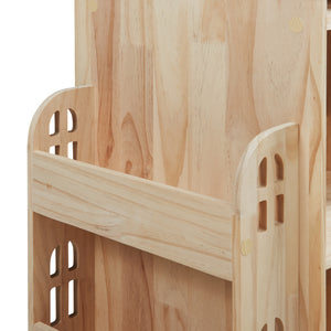 Drehbares Kinderregal Sanköre 122x64x43 cm Kiefernholz Natur [en.casa]