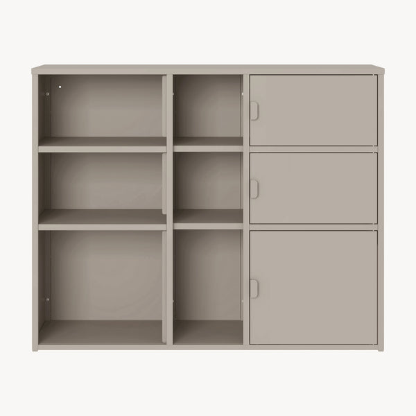 Aktenschrank Kliri Stahl 100x32x81 cm Kamelfarben [en.casa]