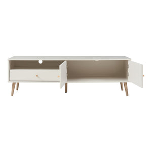 Fernsehschrank Hallevil 150x39x45 cm Hellgrau [en.casa]