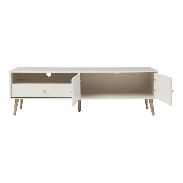 Fernsehschrank Hallevil 150x39x45 cm Hellgrau [en.casa]
