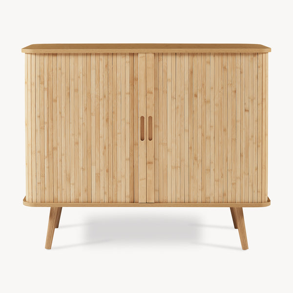 Beistellschrank Nordkapp 100x40x80 cm Bambus [en.casa]