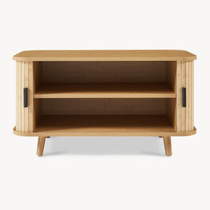 Schuhschrank mit Sitzkissen Tvedestrand 50x80x40 cm Bambus/Beige [en.casa]