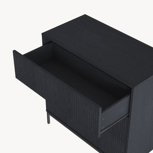 Kommode Nykapin 80x80x40 cm Schwarz [en.casa]
