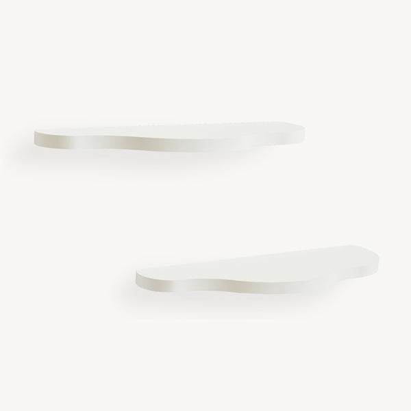 Kinder-Wandregalset 2-tlg. Sirlstalo 57x19x3 cm Weiß [en.casa]