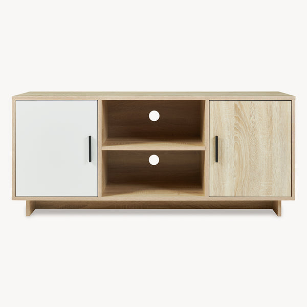 Fernsehschrank Kenta 120x39x52 cm Sonoma-Eicheoptik/Weiß [en.casa]