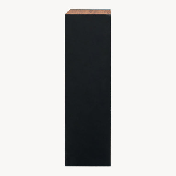 Bücherregal 'Trond' mit 3 offenen Fächern 80 x 30 x 23 cm Schwarz/Walnussoptik