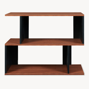 Beistelltisch Trond 80x29x60 cm Schwarz/Walnussoptik [en.casa]