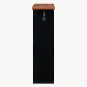 Toilettenpapierhalter Trond 60x40x16 cm Schwarz/Walnussoptik [en.casa]