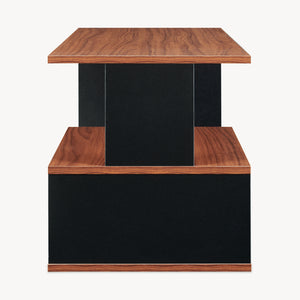 Couchtisch Trond 80x40x42 cm Schwarz/Walnuss [en.casa]