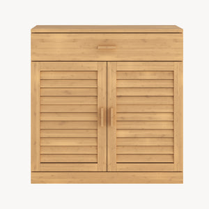 Schuhschrank Aarela 67x66x34 cm Bambus [en.casa]