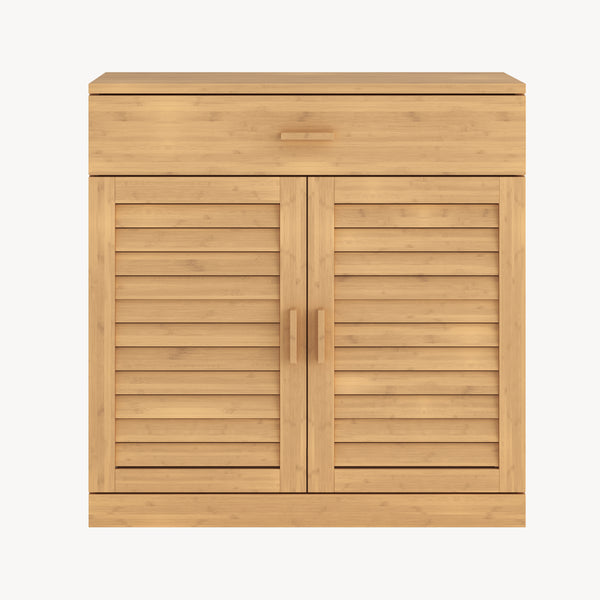 Schuhschrank Aarela 67x66x34 cm Bambus [en.casa]