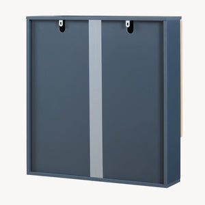 Spiegelschrank Svanes 58x56x13 cm Dunkelgrau/Natur [en.casa]