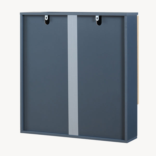 Spiegelschrank Svanes 58x56x13 cm Dunkelgrau/Natur [en.casa]