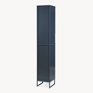 Hochschrank Svanes 170x30x30 cm Dunkelgrau/Natur [en.casa]