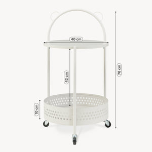 Servierwagen Jässaatka Stahl 76x40 cm Grau [en.casa]