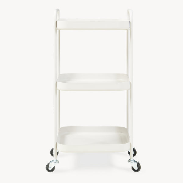 Servierwagen Kelevn 67x33x31 cm Stahl Grau [en.casa]