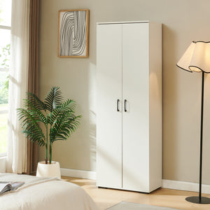 Kleiderschrank Chalvefted 175x60x35 cm Weiß [en.casa]
