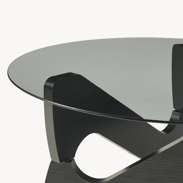 Couchtisch Reypio Ø70x35 cm Schwarz/Grau [en.casa]