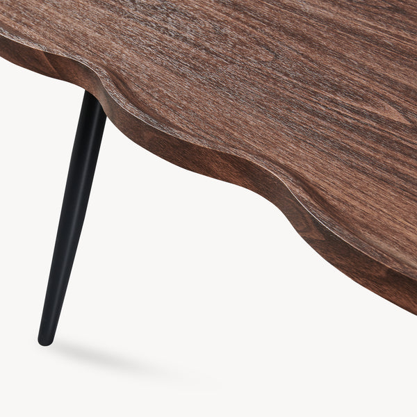 Couchtisch Ken 100 x 60 x 47 cm Walnussoptik [en.casa]
