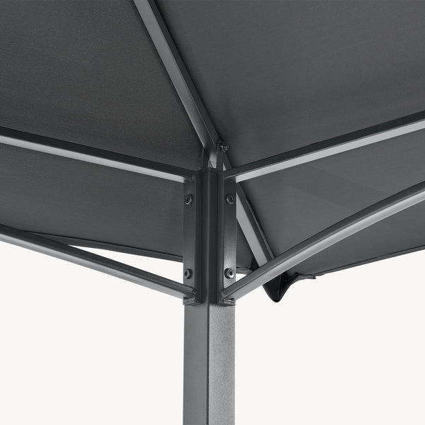Grillpavillon Parga 250x241x151 cm Dunkelgrau [en.casa]