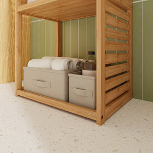 Standregal Forssa 165 x 42 x 28 cm Bambus Natur [en.casa]
