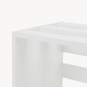 Beistelltisch Rønde 43x64x33 cm Weiß [en.casa]