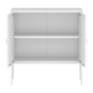 Sideboard Castelli 82,5 x 80 x 40 cm Weiß Stahl [en.casa]