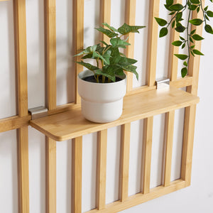 Wandregal Røst 120x80x13cm Bambus [en.casa]