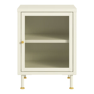 Beistellschrank Lindau 56x40x40 cm Cremeweiß [en.casa]
