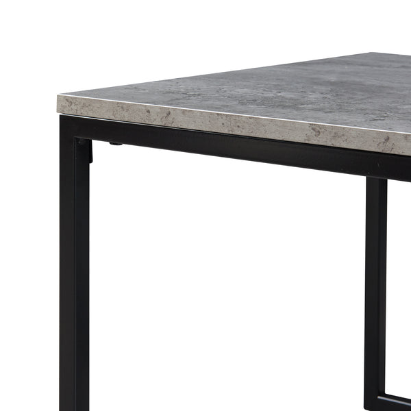 Satztisch Hyllestad 2er Set Schwarz/Betonoptik [en.casa]