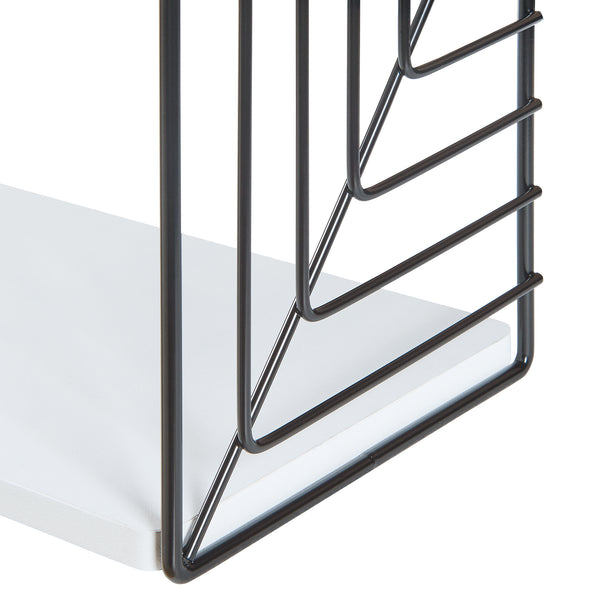 Wandregal Moss 39x18x23 cm Schwarz/Weiß [en.casa]