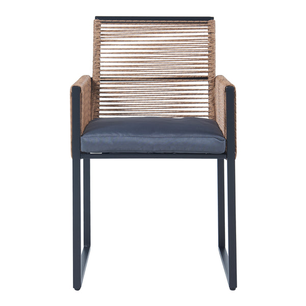 Gartenmöbelset Accadia 3-tlg. Schwarz/Braun [casa.pro]