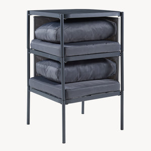 Gartenmöbelset Accettura 3-tlg. Aluminium Grau [casa.pro]