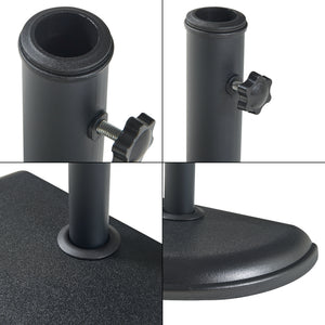 Sonnenschirmständer Bisenti Beton 45x29x4,5 cm Schwarz 10 kg [casa.pro]