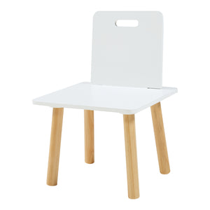 Kinderschreibtisch mit Stuhl Skjervøy Holz/Weiß [en.casa]