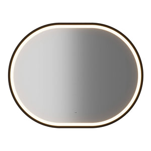 Waschtisch Skelbolu 80x57x39 cm mit LED-Spiegel Eicheoptik [en.casa]