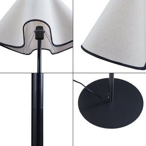 Stehleuchte Ashton 153cm Schwarz/Weiß [lux.pro]