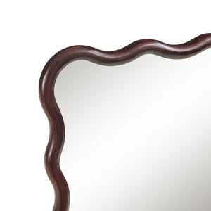 Wandspiegel Porloskid 90x60 cm Dunkelbraun [en.casa]
