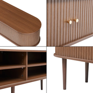 Fernsehschrank Mapia 166x40x55 cm Walnussoptik [en.casa]