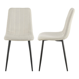 Essgruppe Hemnes 5-teilig Eicheoptik/Beige [en.casa]