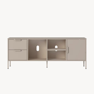 Fernsehschrank Kliri Stahl 150x35x58 cm Kamelfarben [en.casa]