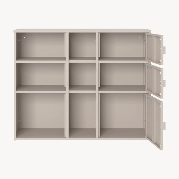 Aktenschrank Kliri Stahl 100x32x81 cm Kamelfarben [en.casa]